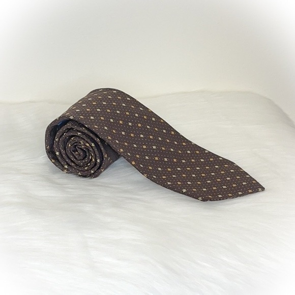 😎Executive Collection by Tom James Brown Silk Tie😎 - Picture 8 of 10